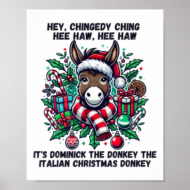 Affiche Noël Italien Noël Donkey Dominick T (Devant)
