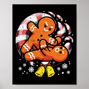 Affiche Noël Jiu Jitsu Gingerbread Xmas Bjj Lutte