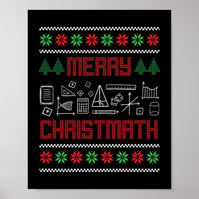 Affiche Noël Joyeux Noël Geeks Nerd Cadeau enseignant (Devant)