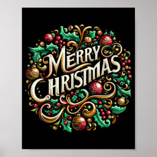 Affiche Noël Joyeux Noël Matin Joyeux