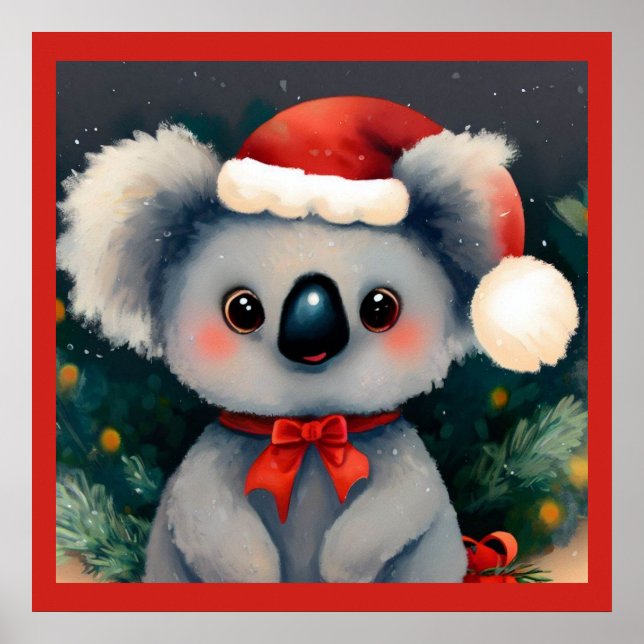 Affiche Noël Koala 1 (Devant)