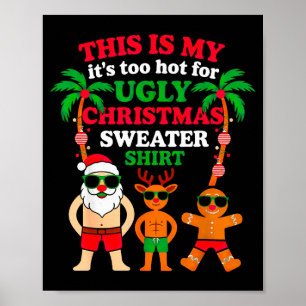 Affiche Noël laid trop chaud Noël