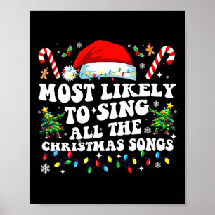 Affiche Noël le plus susceptible de chanter toutes les cha