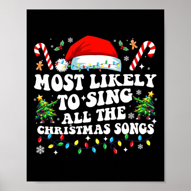 Affiche Noël le plus susceptible de chanter toutes les cha (Devant)