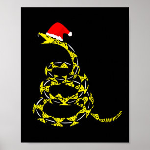 Affiche Noël libertaire Gadsden Ne marche pas sur le serpe