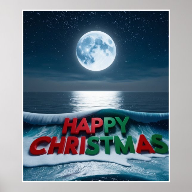 Affiche Noël Lune (Devant)