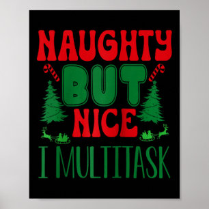 Affiche Noël Mauvais Mais Nice Je Multitâche Hiver Holi