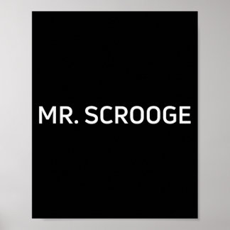 Affiche Noël Monsieur Scrooge Bah Humbug