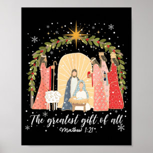 Affiche Noël Nativité Enfant Jésus Chrétien Le Plus Grand