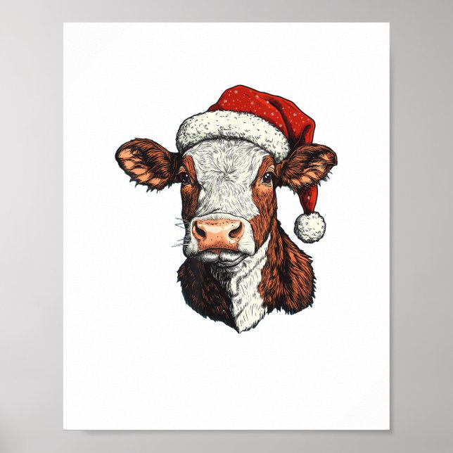 Affiche Noël Noël à la vache Noël (Devant)