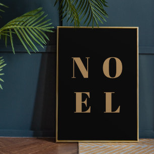 Affiche Noel noir et or   Noël tendance et élégant