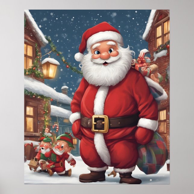 Affiche Noël Père Noël (Devant)