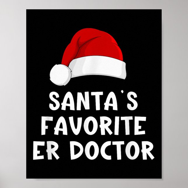 Affiche Noël Père Noël Favori Er Doctor Funny Xmas Pa (Devant)