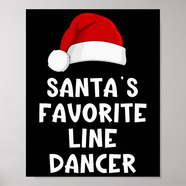 Affiche Noël Père Noël Favori Line Dancer Funny Danci (Devant)