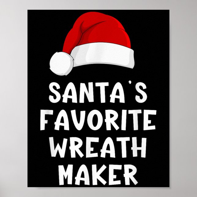 Affiche Noël Père Noël Favori Maker Wreath Maker Funny Noë (Devant)