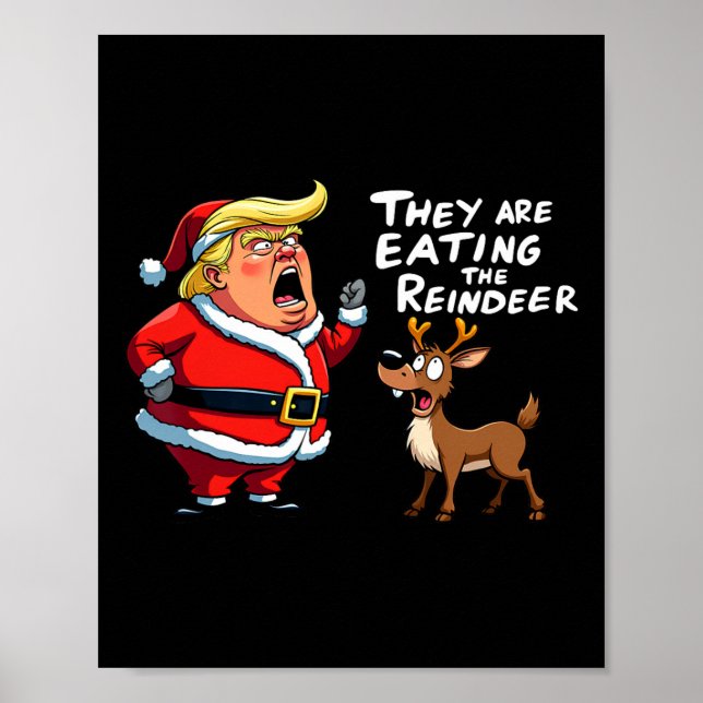 Affiche Noël Père Noël Trump Ils Mangent Le Roi (Devant)