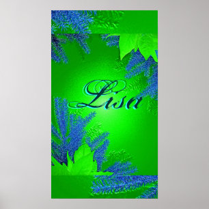 Affiche Noël Poinsettia Green Lisa I