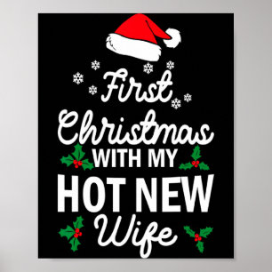 Affiche Noël Premier Noël Avec Ma Nouvelle Femme Chaude