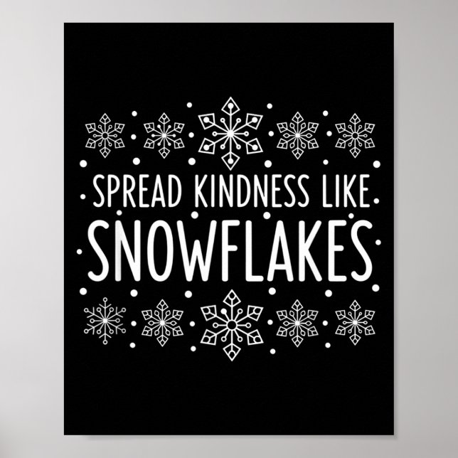 Affiche Noël répand la gentillesse comme des flocons de ne (Devant)