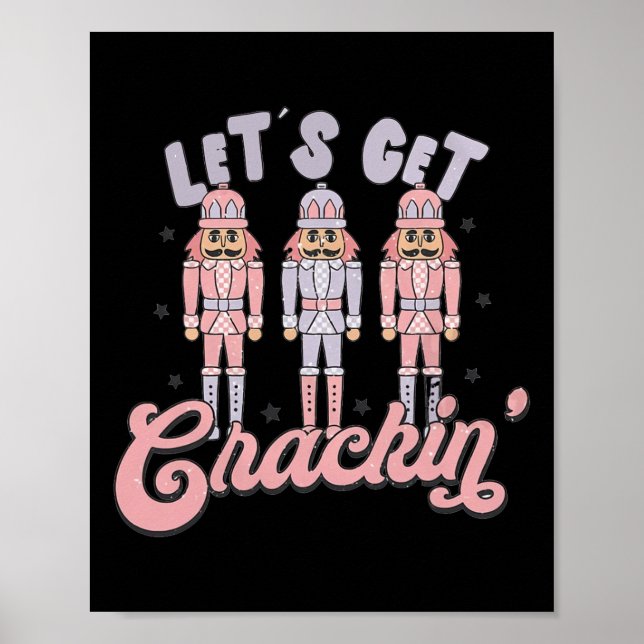 Affiche Noël Rétro Obtient Crackin Nutcrackers Vinta (Devant)