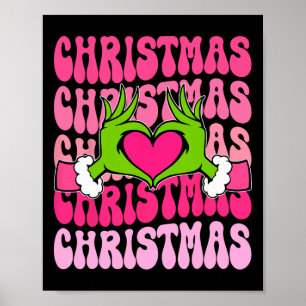 Affiche Noël rose super Noël Noël Noël Coeur Femmes Filles