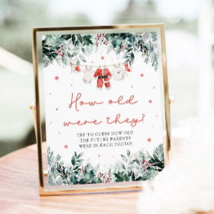 Affiche Noël Rouge Père Noël Bébé Quel Âge Avaient-Ils Sig