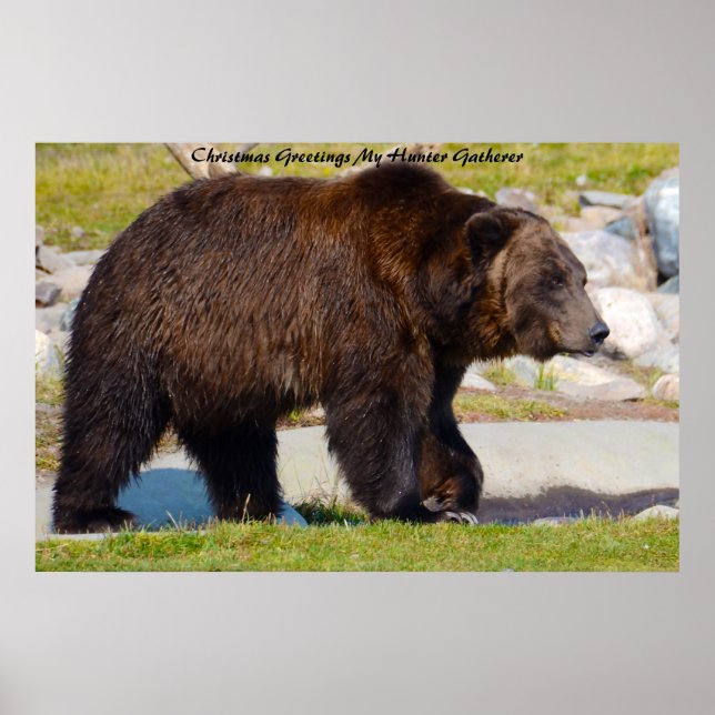 Affiche Noël Salutations Mon Hunter Gatherer (Devant)