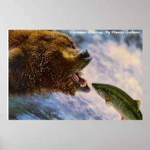 Affiche Noël Salutations Mon Hunter Gatherer