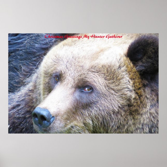Affiche Noël Salutations Mon Hunter Gatherer (Devant)