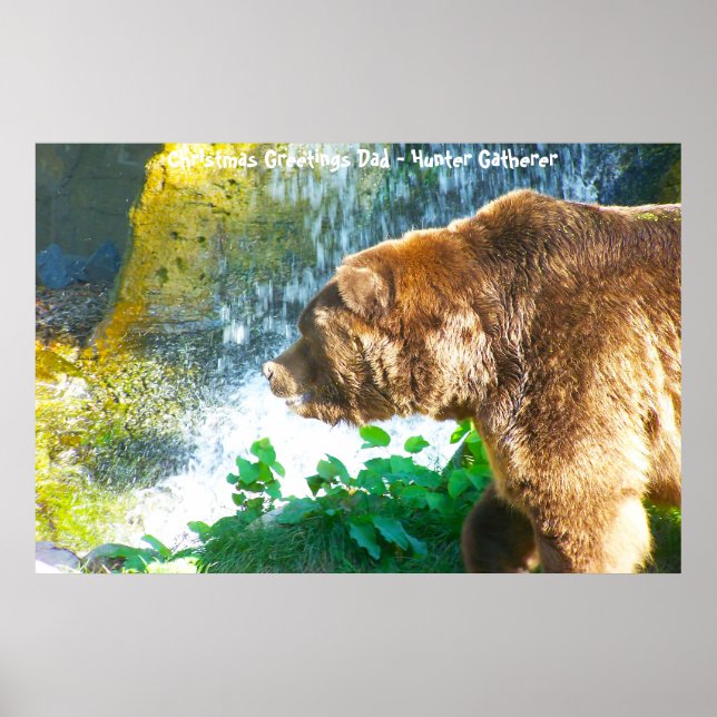 Affiche Noël salutations Papa Hunter Gatherer (Devant)