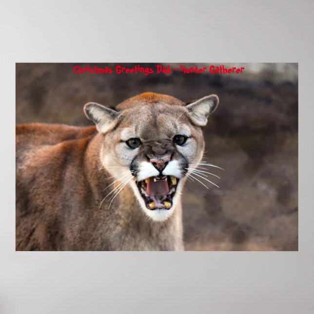 Affiche Noël salutations Papa Hunter Gatherer (Devant)