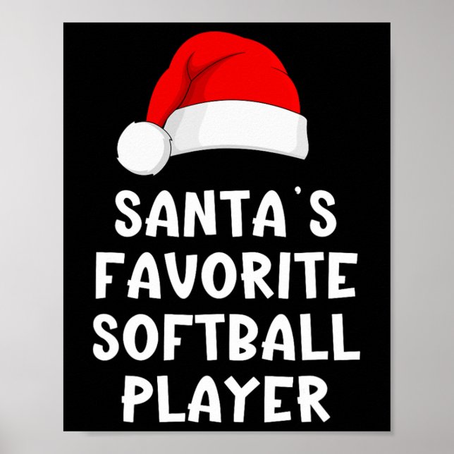 Affiche Noël Santa préféré Softll Player drôle Xma (Devant)