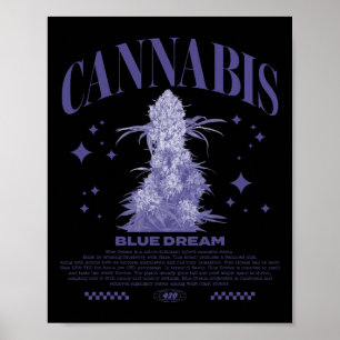 Affiche Noël Sativa Hybride Souche Blue Dream