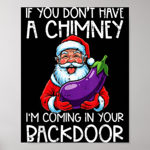 Affiche Noël Si Vous N'avez Pas De Cheminée Xmas Humour Ad