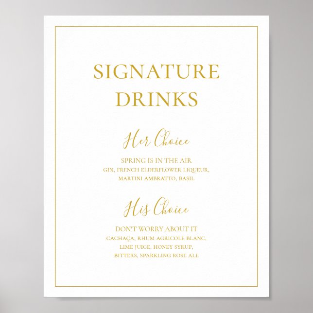 Affiche Noël simple et élégant | Signature Boissons (Devant)