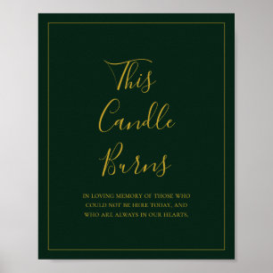 Affiche Noël simple Signe Cette bougie brûle verte