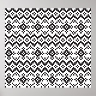 Affiche Noël Snowflakes Fair Isle Seamless Patternart