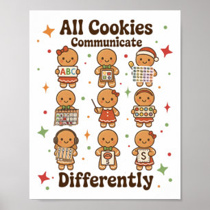 Affiche Noël Sped Professeur Tous les biscuits communiquen