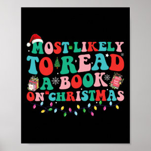 Affiche Noël super Très Probable De Lire Un Livre Sur Chr