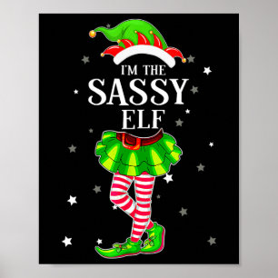 Affiche Noël Sy Elf Xmas Funny Family Matching Girls