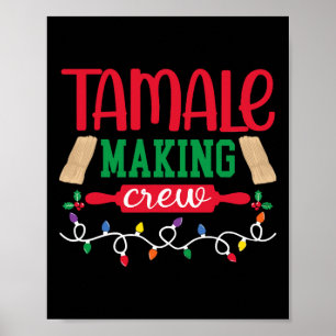 Affiche Noël Tamale Making Crew Mexicaine Food Family M