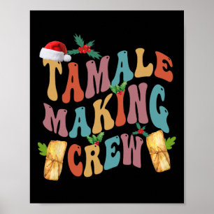 Affiche Noël Tamale Making Crew Mexicaine Food Family M