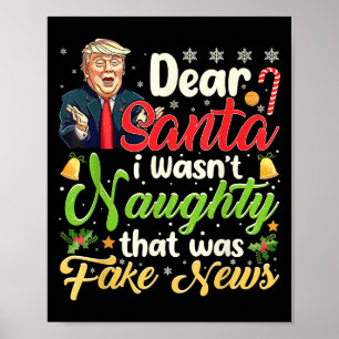 Affiche Noël Trump Cher Père Noël Faux News Drôle Noël Moi