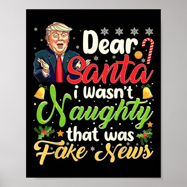 Affiche Noël Trump - Je n'ai pas été vilain  (Devant)