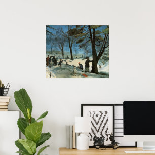 Affiche Noël vintage, Central Park en hiver Glackens