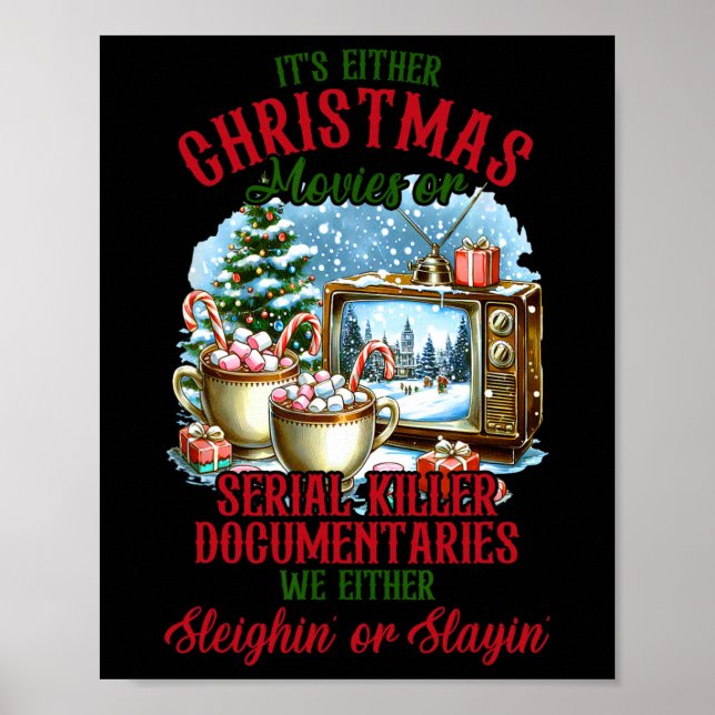 Affiche Noël Xmas C'est Soit Des Films De Noël Ou Des Séri (Devant)