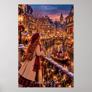 Affiche Noëls au Canal de Colmar France Noël