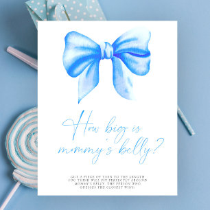 Affiche Nœud bleu - quelle est la taille du ventre de mama
