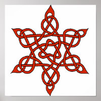 Noeud celtique 9 rouge