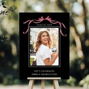 Affiche Nœud de teinte rose foncé pour la soirée de remise